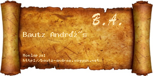 Bautz András névjegykártya